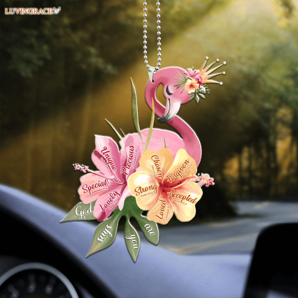 Hibicus Flower Flamigo God Says You Are Ornament