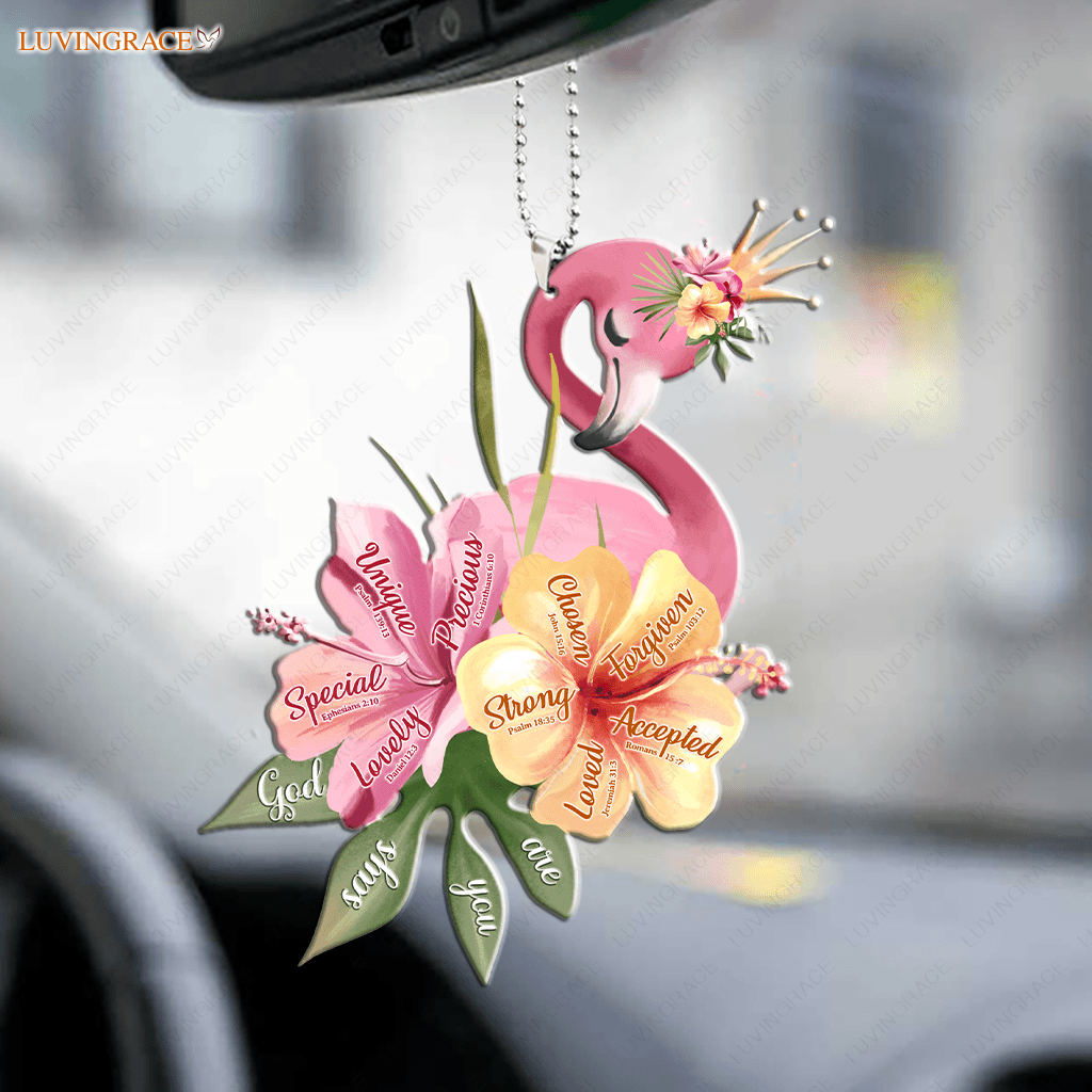 Hibicus Flower Flamigo God Says You Are Ornament