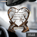 Hologram Deer Couple God Blessed Personalized Ornament