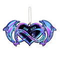 Hologram Dolphin And Infinity Heart God Blessed Personalized Ornament