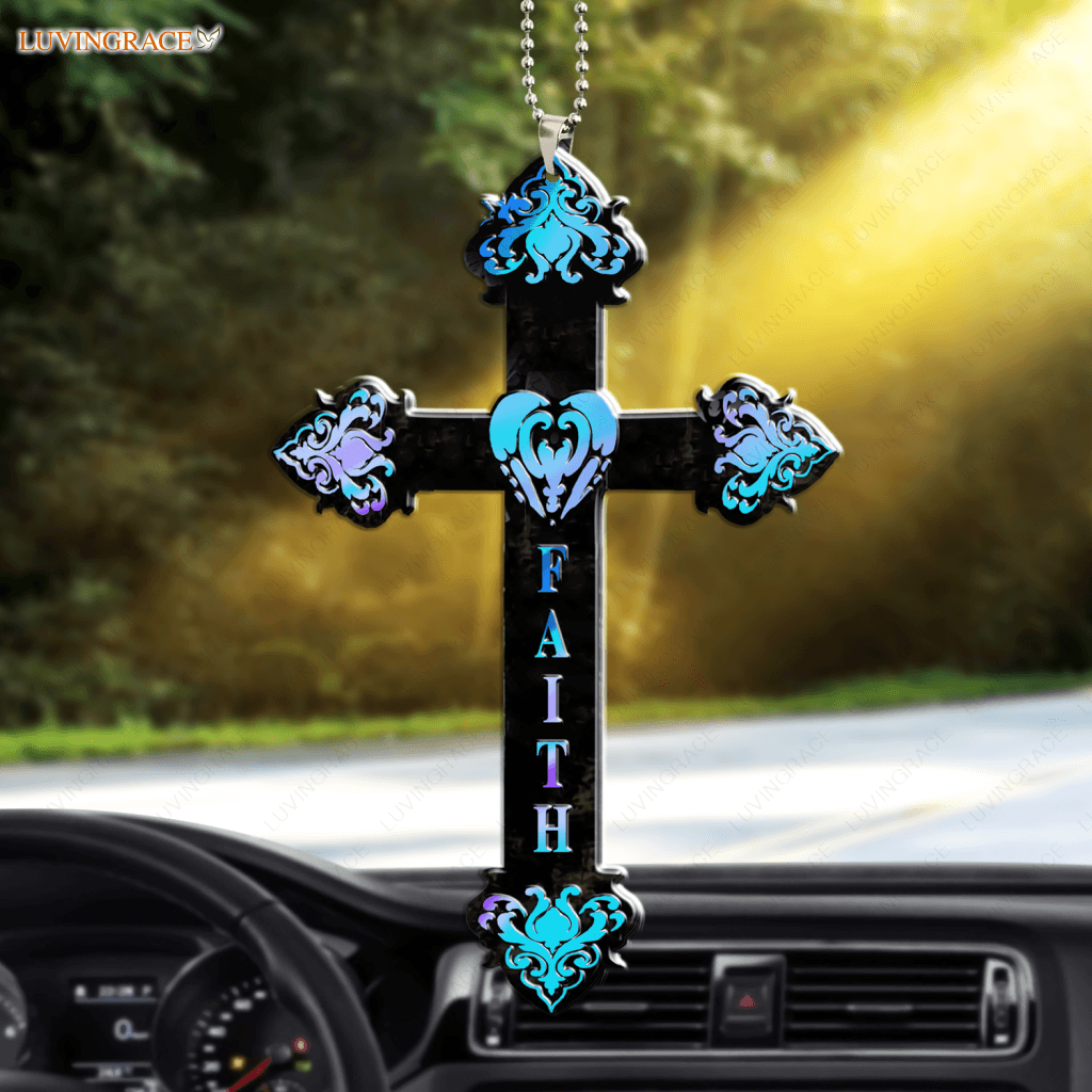 Hologram Faith Cross Ornament