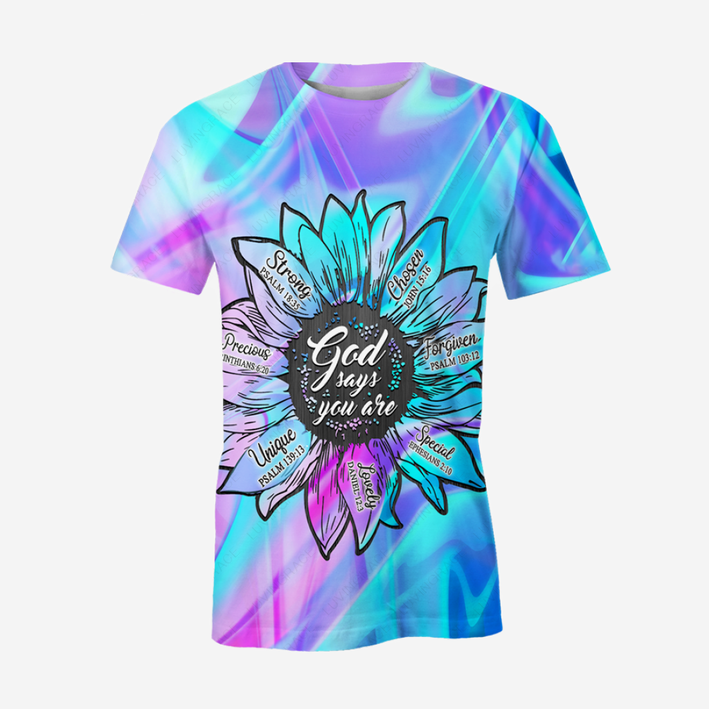 Hologram Flower God Says You Are Hoodie