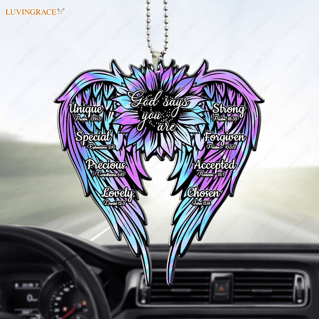Hologram Flower Wings Memorial Ornament