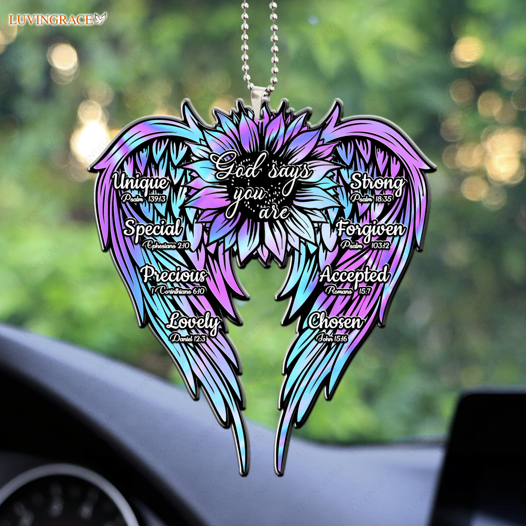 Hologram Flower Wings Memorial Ornament