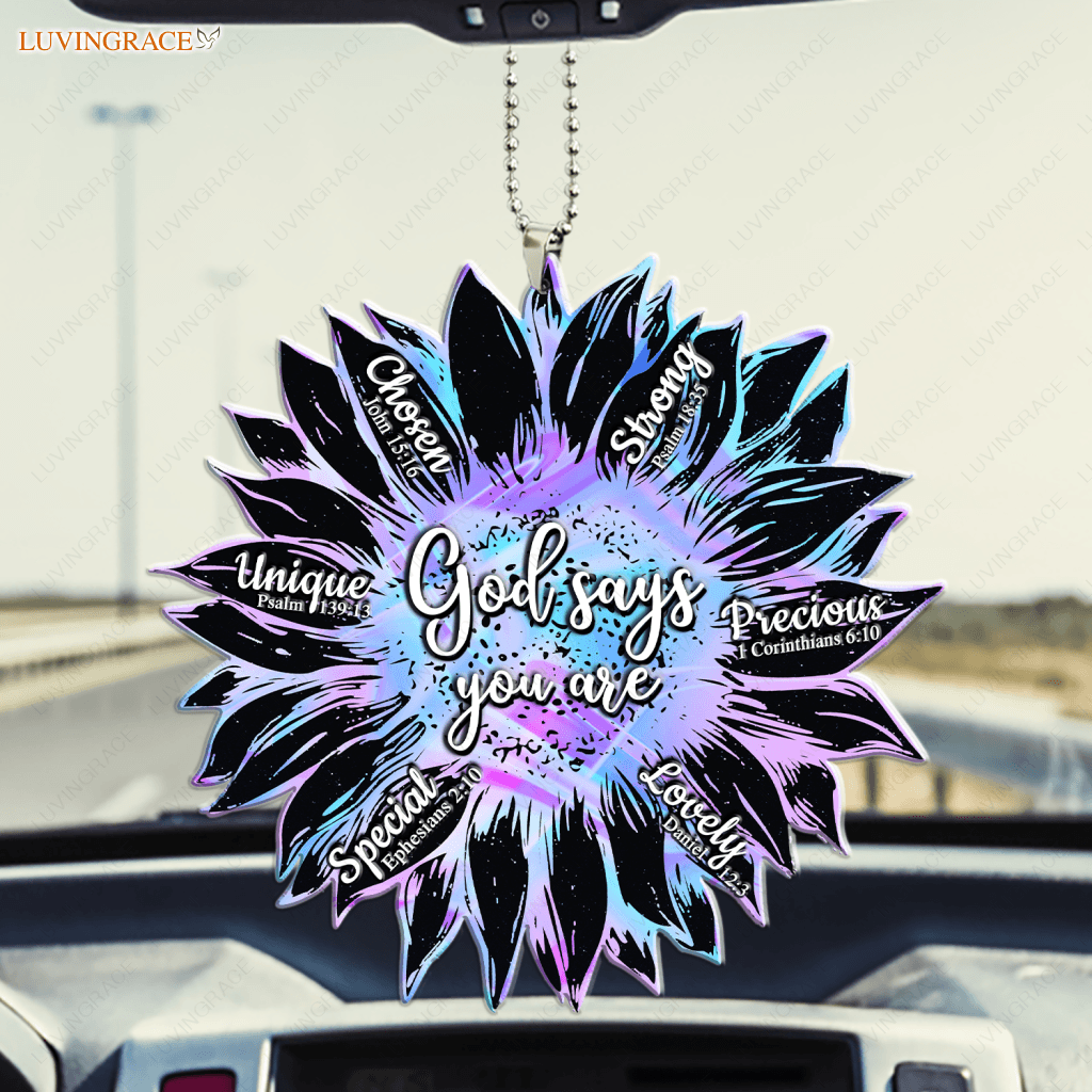 Hologram Flower You Are Strong Ornament