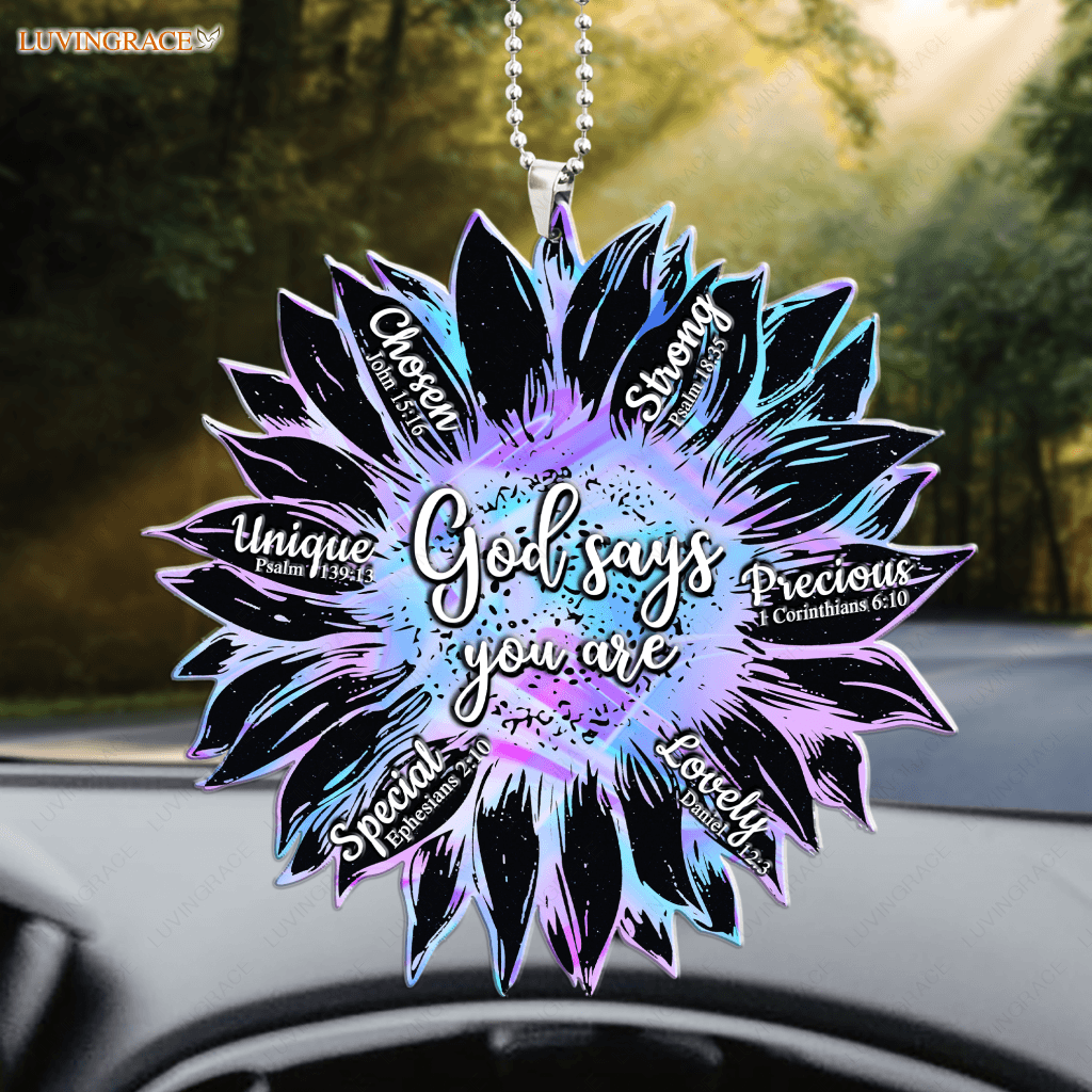Hologram Flower You Are Strong Ornament