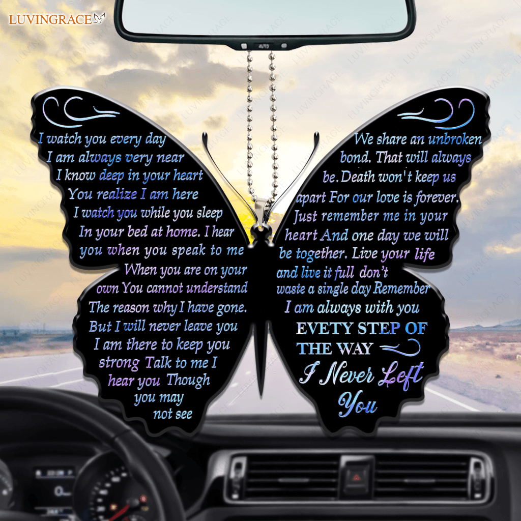 Holographic I Never Left You Butterfly Ornament