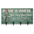 Home Is Where You Hang Your Heart Personalized Key Hanger