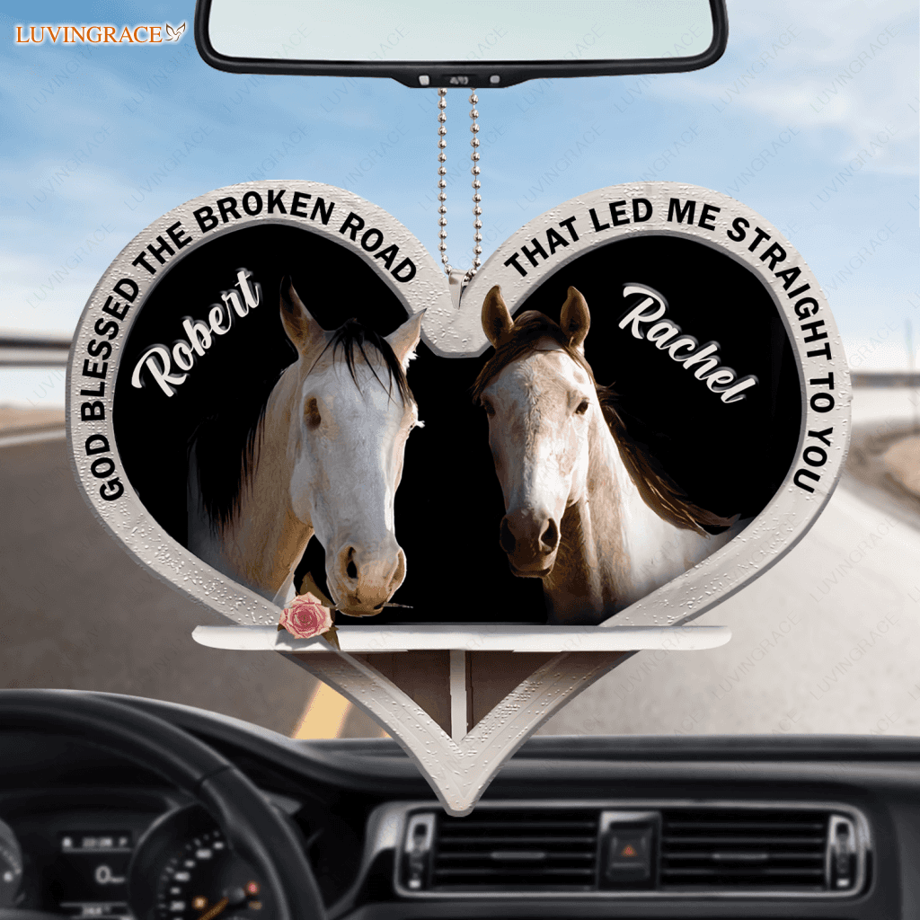 Horse Couple Lovers God Blessed Personalized Ornament