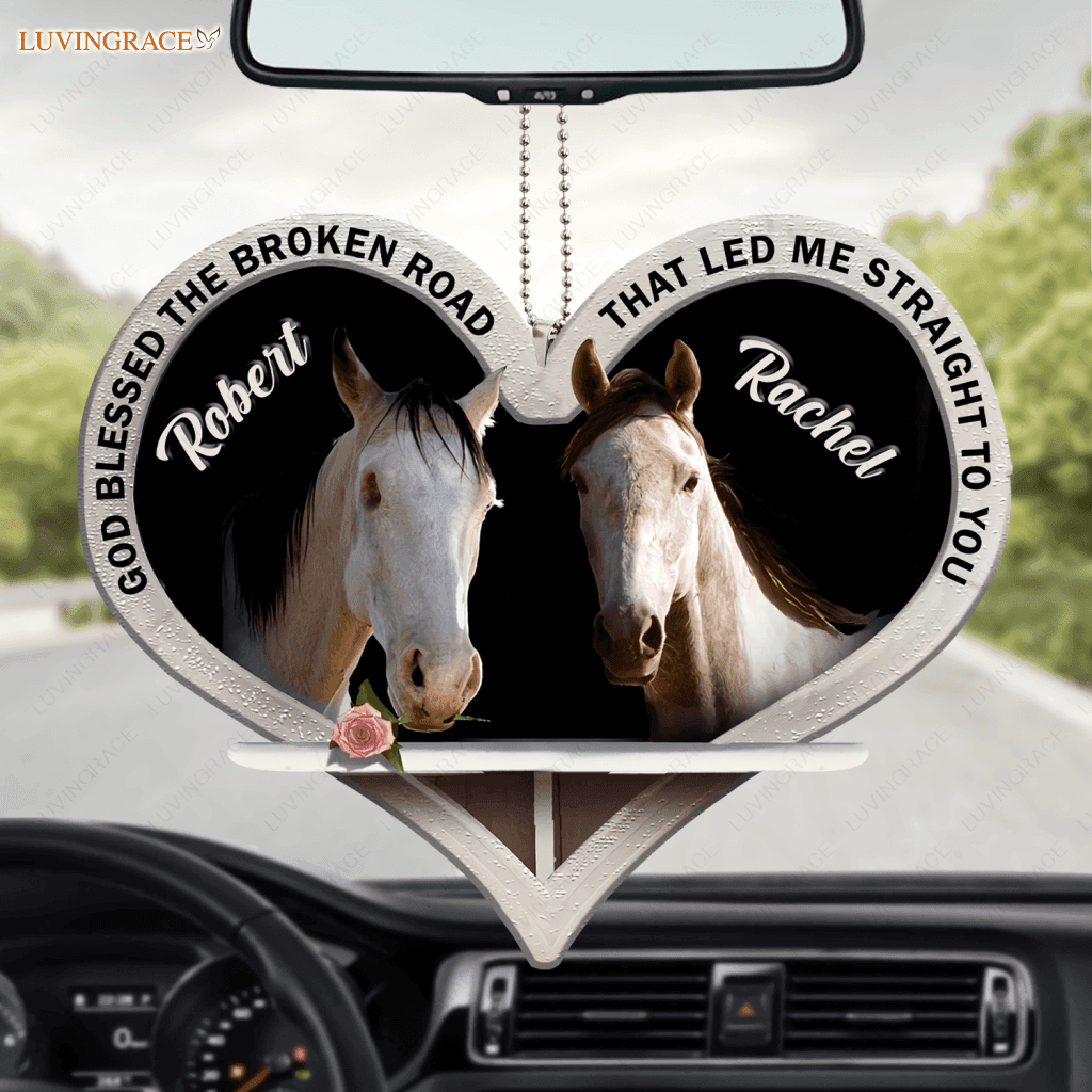Horse Couple Lovers God Blessed Personalized Ornament