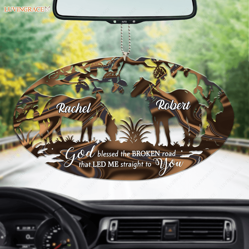Horse Farm God Blessed Couple Personalized Ornament