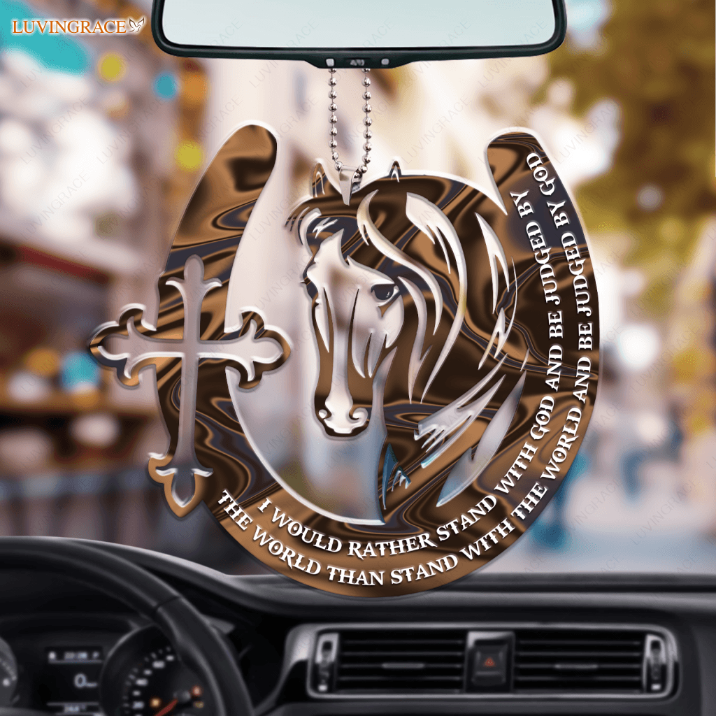 Horse Head And Cross Stand With God Ornament