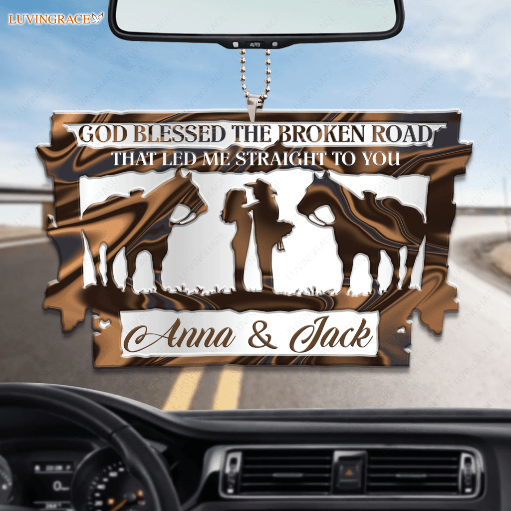 Horse Love God Blessed Personalized Ornament