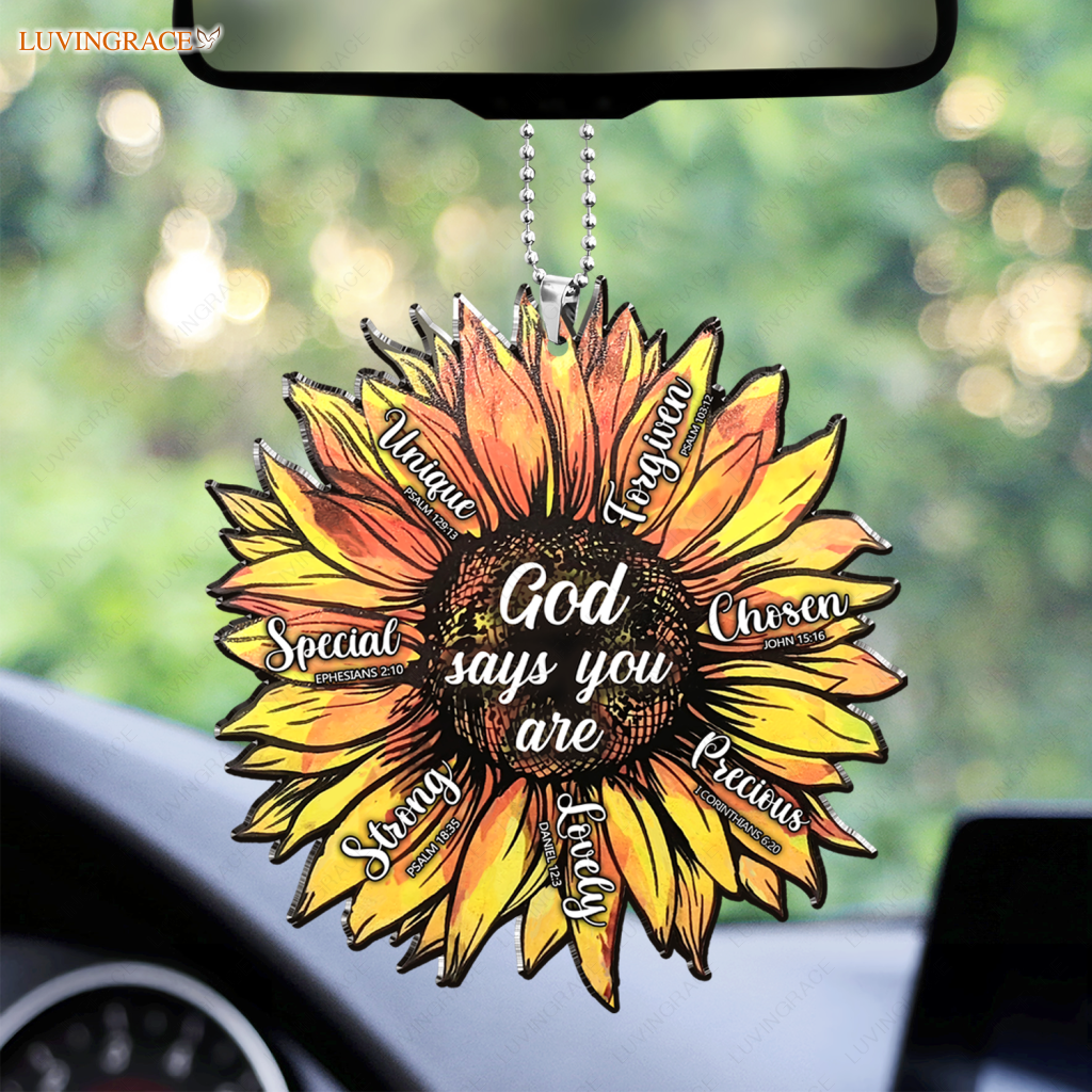 Hot Sunflower God Says You Are Ornament