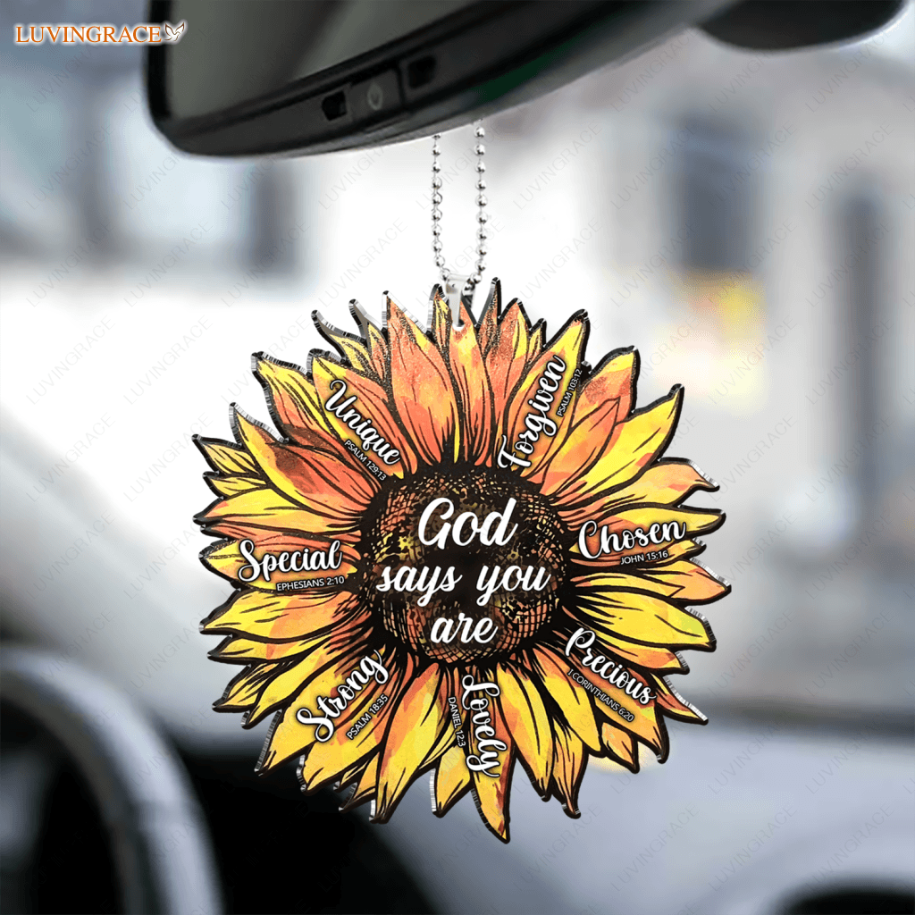 Hot Sunflower God Says You Are Ornament