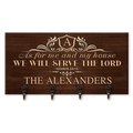 Housewarming Gift Elegant Family Home Serve The Lord Personalized Key Hanger