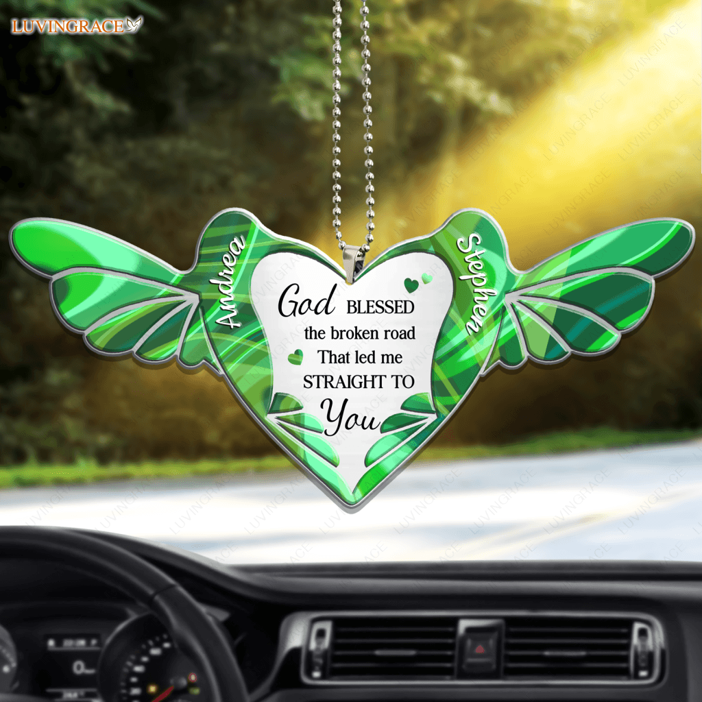 Hummingbird Couple God Blessed Personalized Ornament