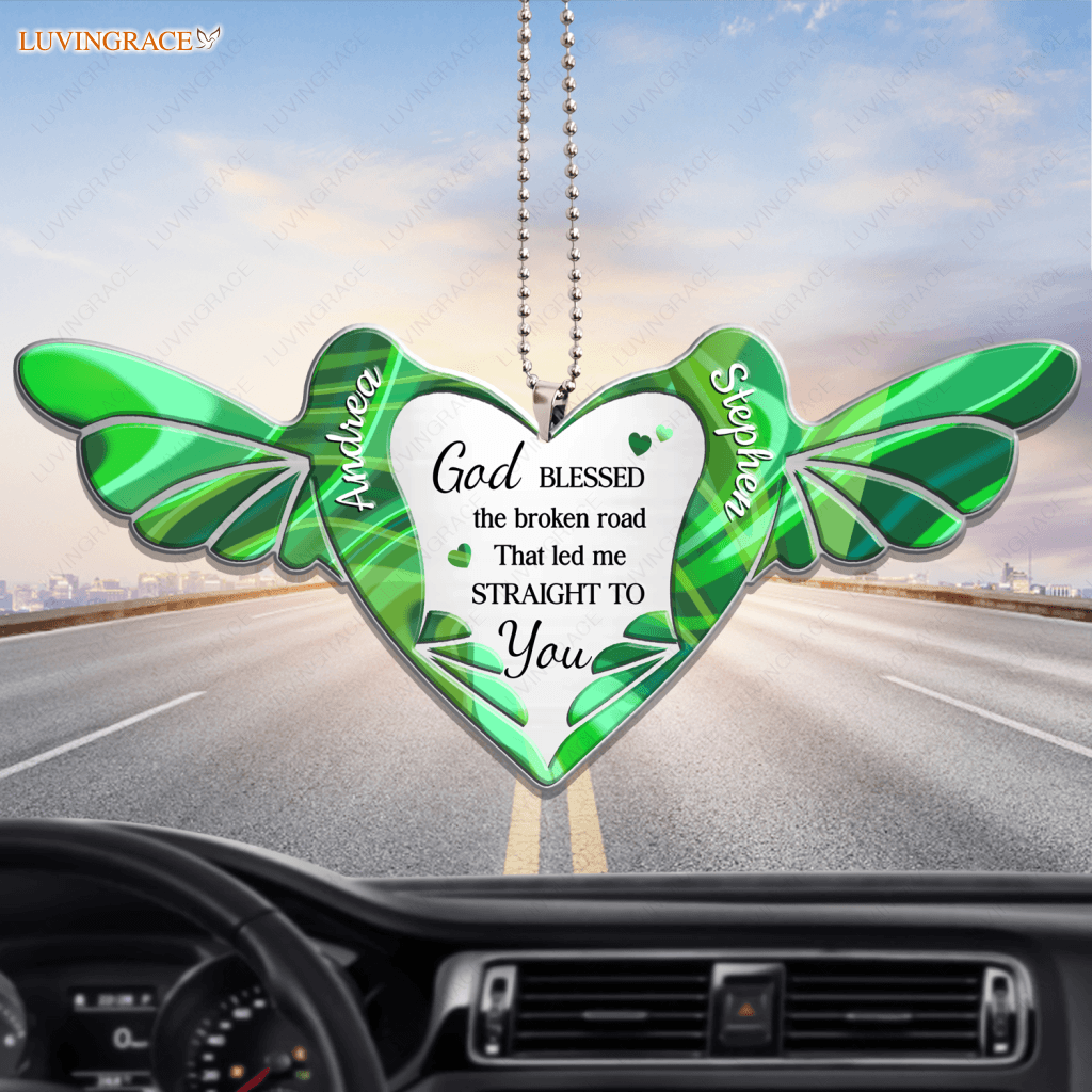 Hummingbird Couple God Blessed Personalized Ornament