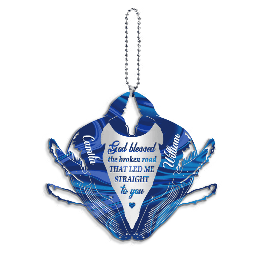 Humpback Whales Couple God Blessed Personalized Ornament