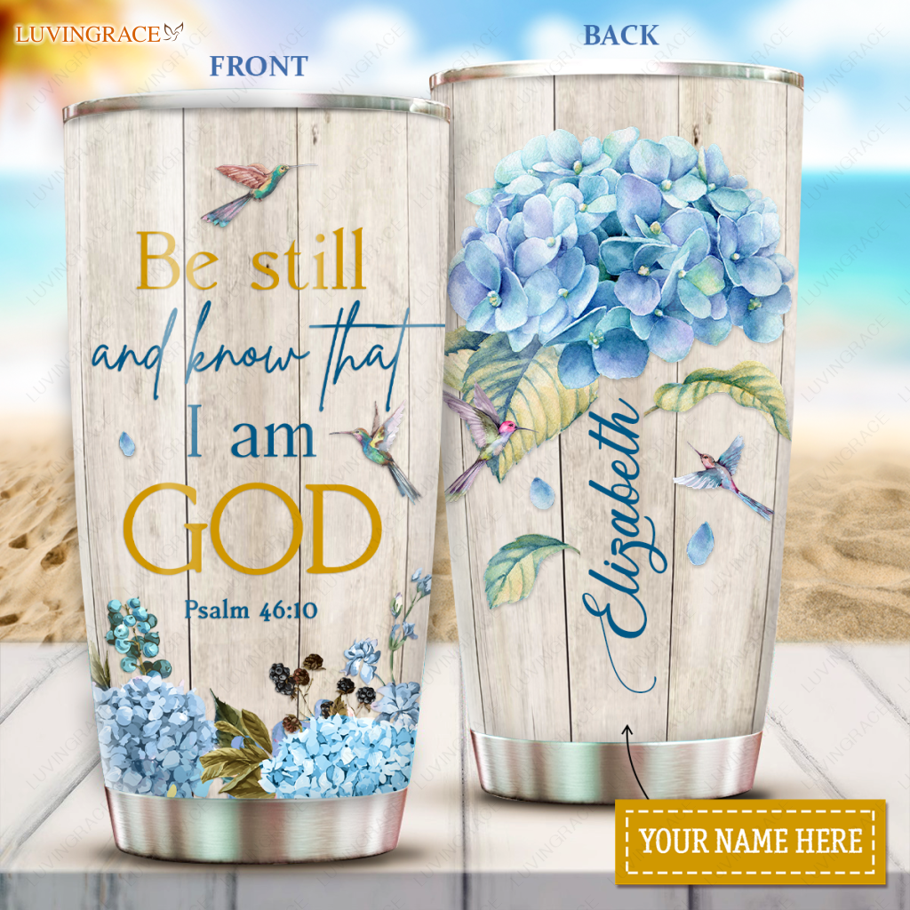 Hydrangea Be Still Personalized Tumbler Tumbler
