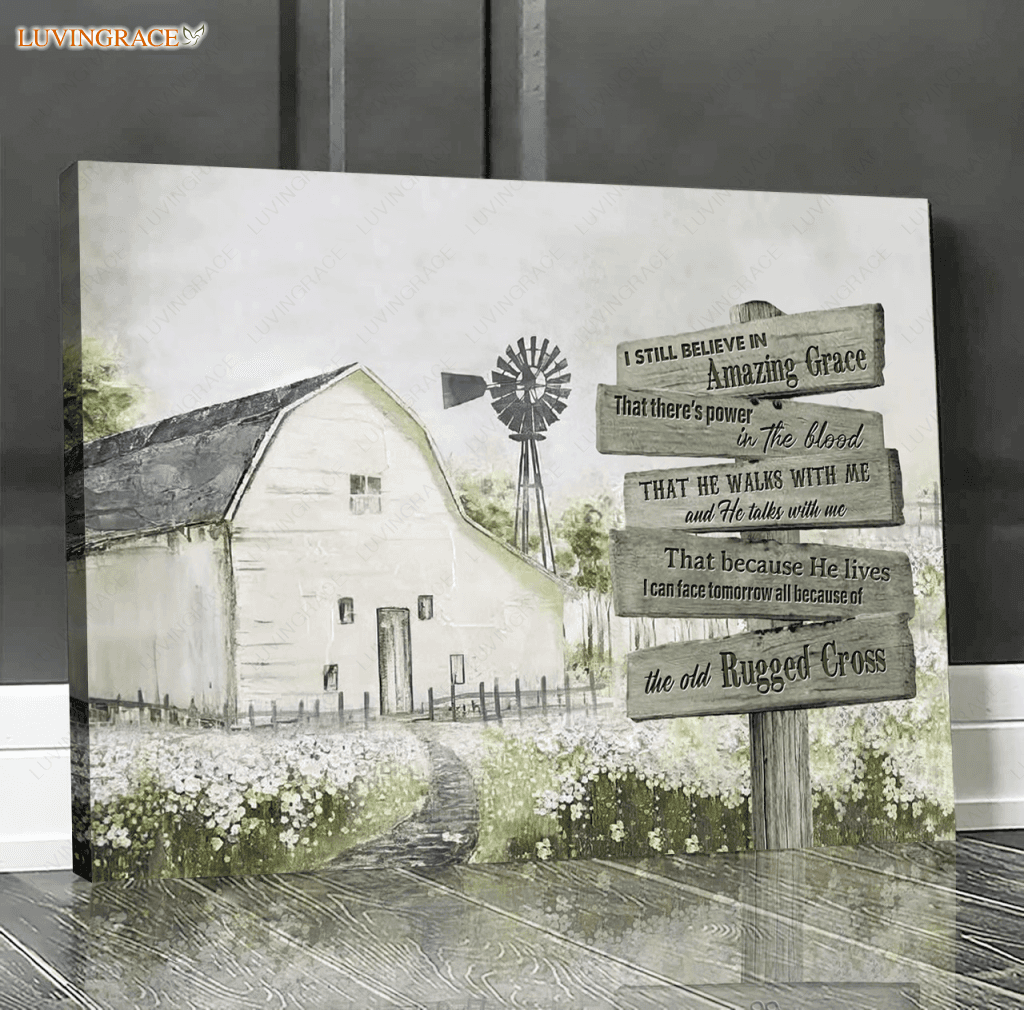I Can Face Tomorrow Farm House Vintage Wall Art