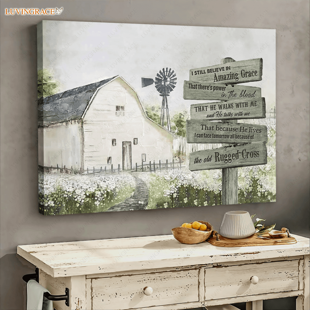 I Can Face Tomorrow Farm House Vintage Wall Art