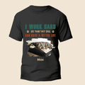 I Work Hard, Personalized Dogs T Shirt, Customized Gifts for Dog Lovers