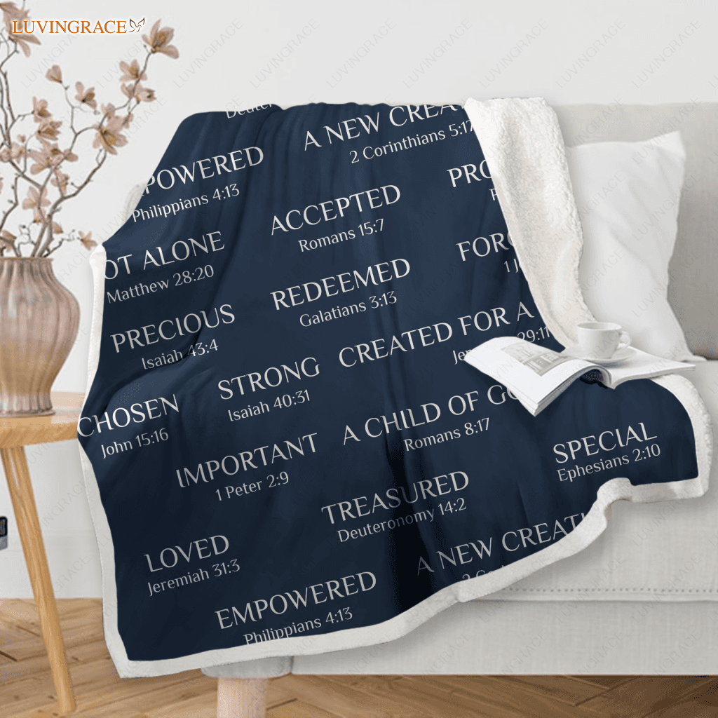 Identity In Christ You Are Super Soft Warm Hugs Get Well Gift Blanket Plush Healing Thoughts Prayer