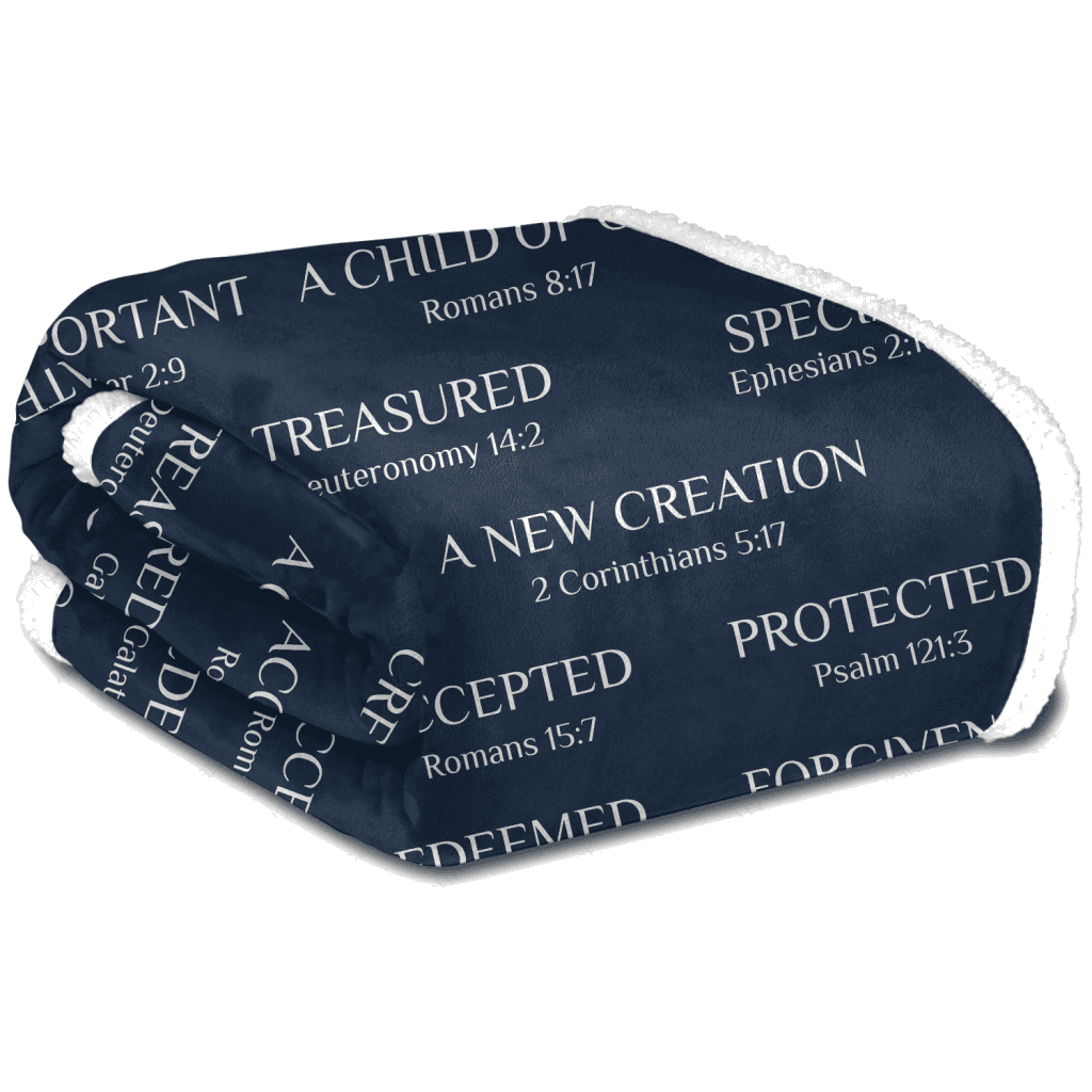 Identity In Christ You Are Super Soft Warm Hugs, Get Well Gift Blanket Plush Healing Thoughts Prayer Grace Warrior Spirit