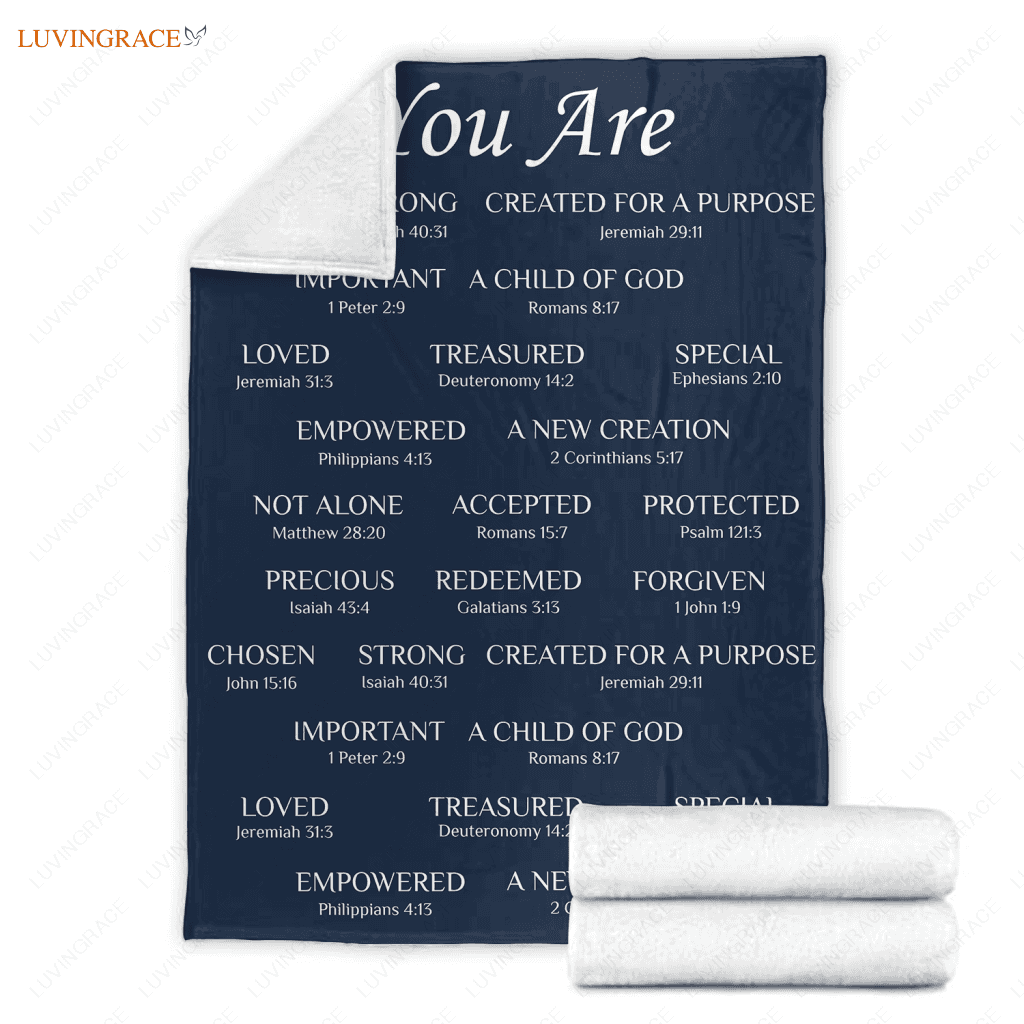 Identity In Christ You Are Super Soft Warm Hugs Get Well Gift Blanket Plush Healing Thoughts Prayer