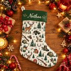 Personalized Hunting Christmas Stocking – Custom Name Deer & Duck Hunter Gift