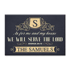 Illustration Of Monogram Design Elements Serve The Lord Personalized Doormat