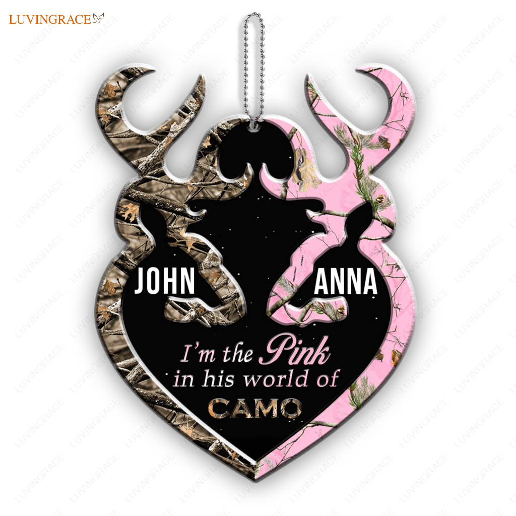 Im The Pink Personalized Buck And Doe Ornament