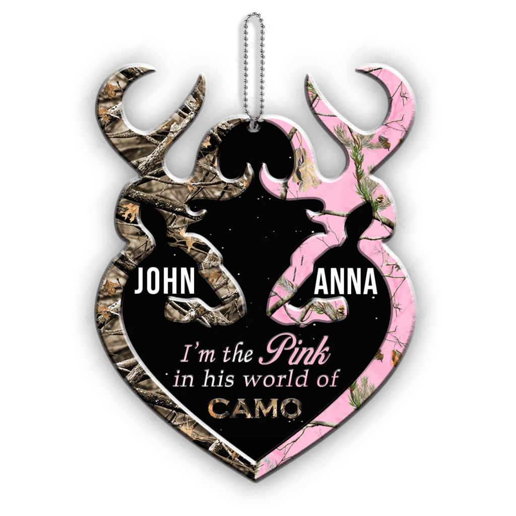 I'm The Pink Personalized Buck And Doe Ornament