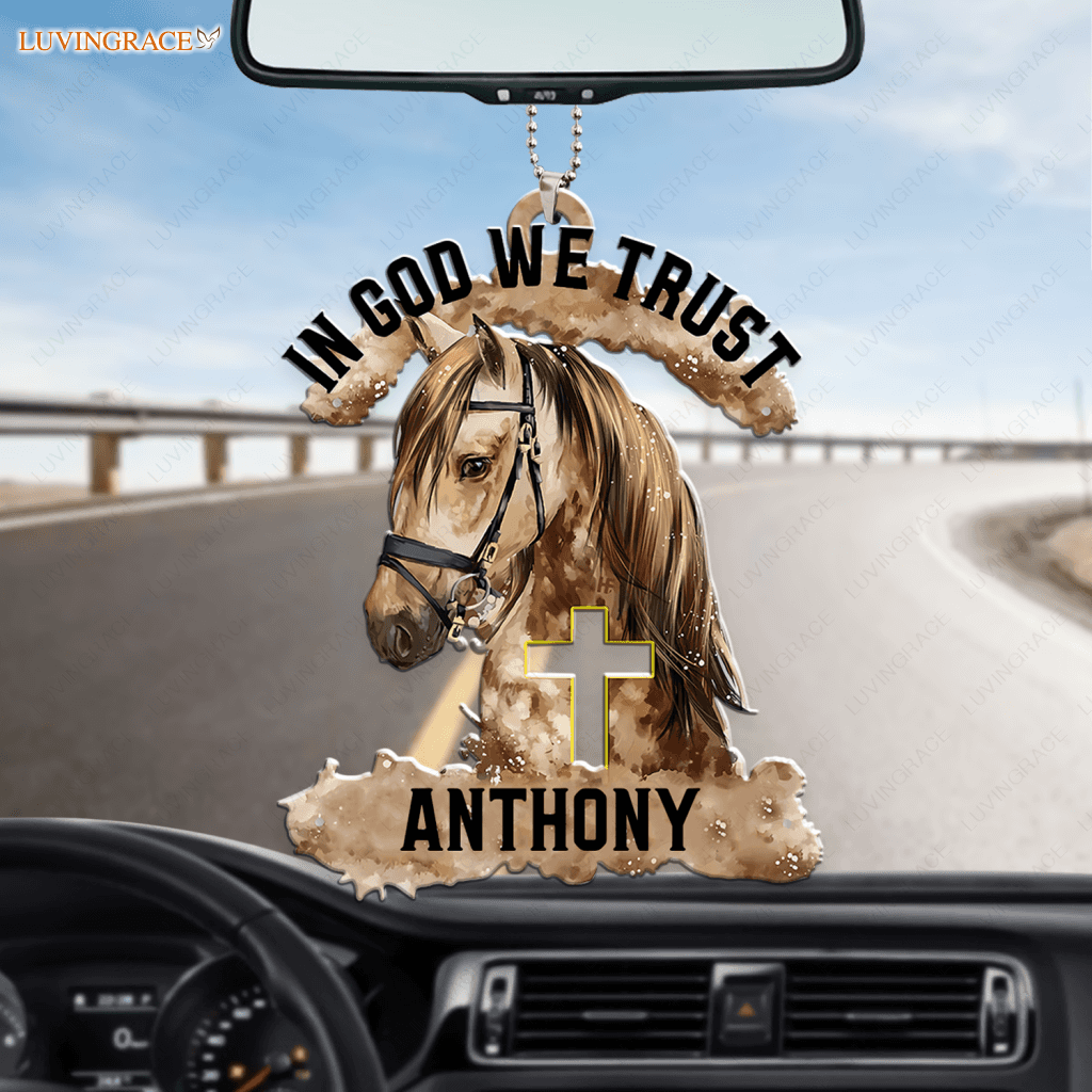 In God We Trust Horse Personalized Ornament