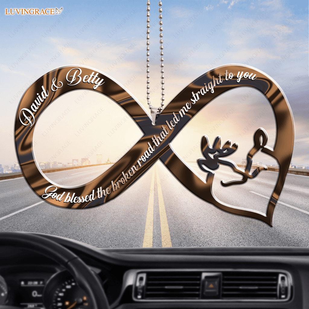 Infinity Deer Couple God Blessed Personalized Ornament