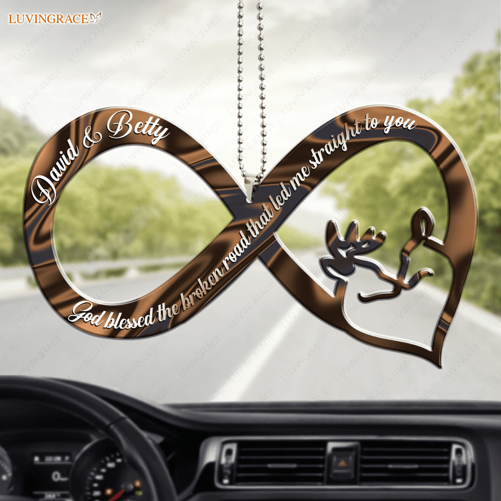 Infinity Deer Couple God Blessed Personalized Ornament