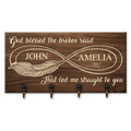 Infinity God Blessed The Broken Road Personalized Key Hanger