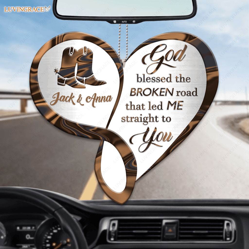 Infinity Heart Cowgirl God Blessed Personalized Ornament