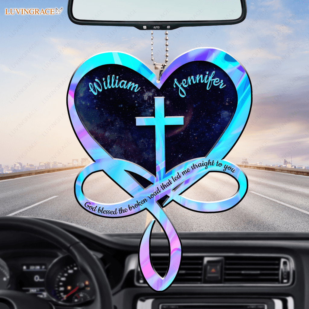Infinity Heart God Blessed Personalized Ornament
