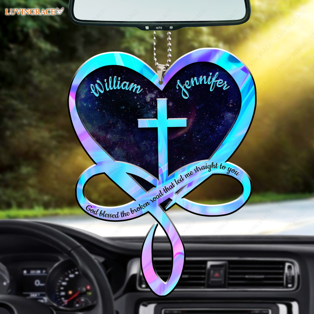 Infinity Heart God Blessed Personalized Ornament