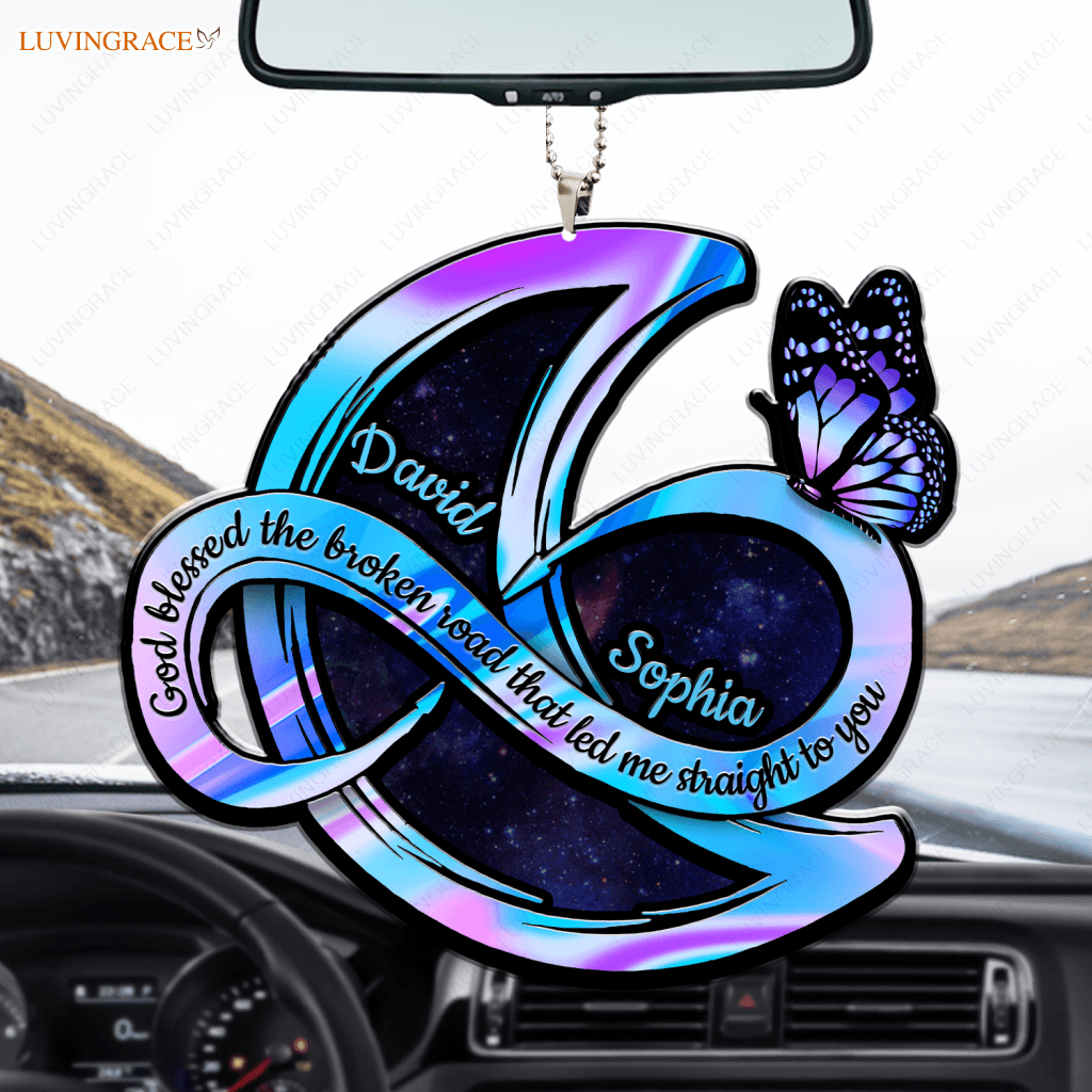 Infinity Moon God Blessed Personalized Ornament