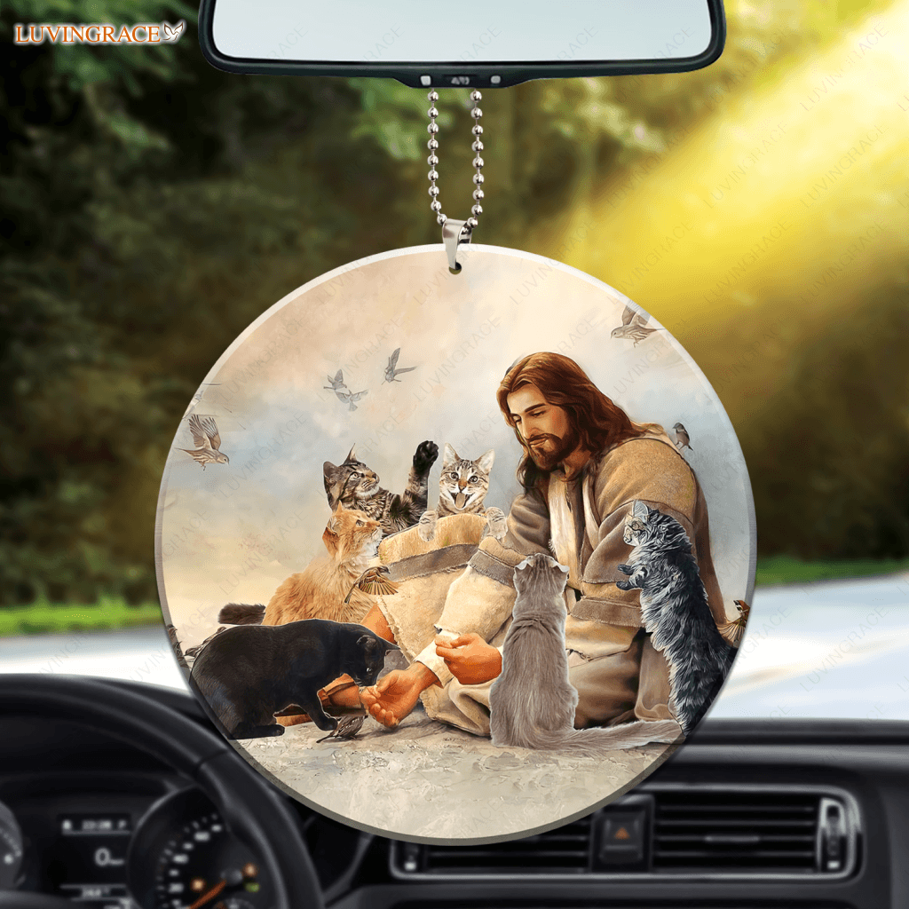 Jesus And The Cats Ornament
