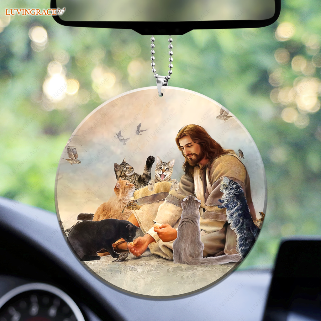 Jesus And The Cats Ornament