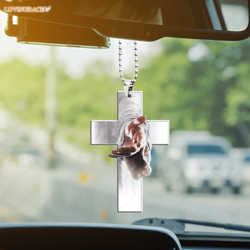 Jesus Hand Cross Ornament