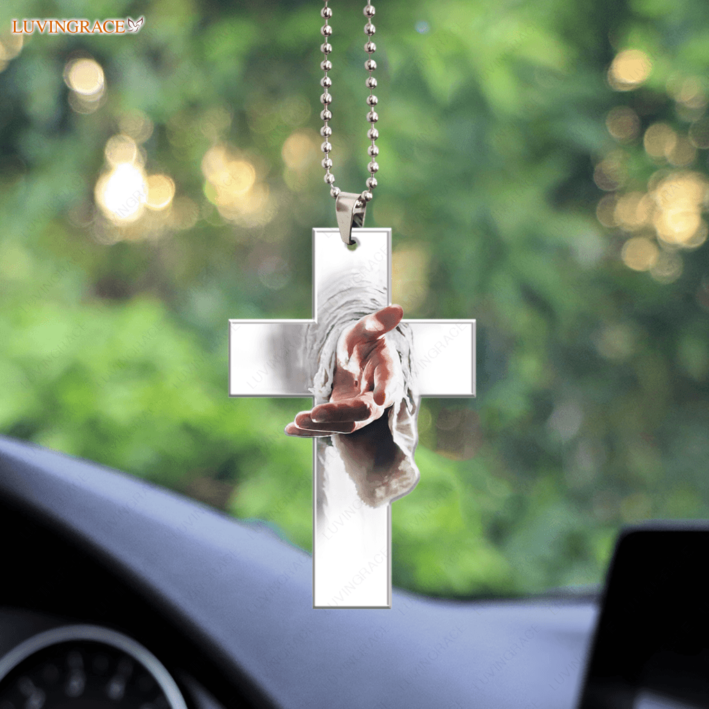 Jesus Hand Cross Ornament