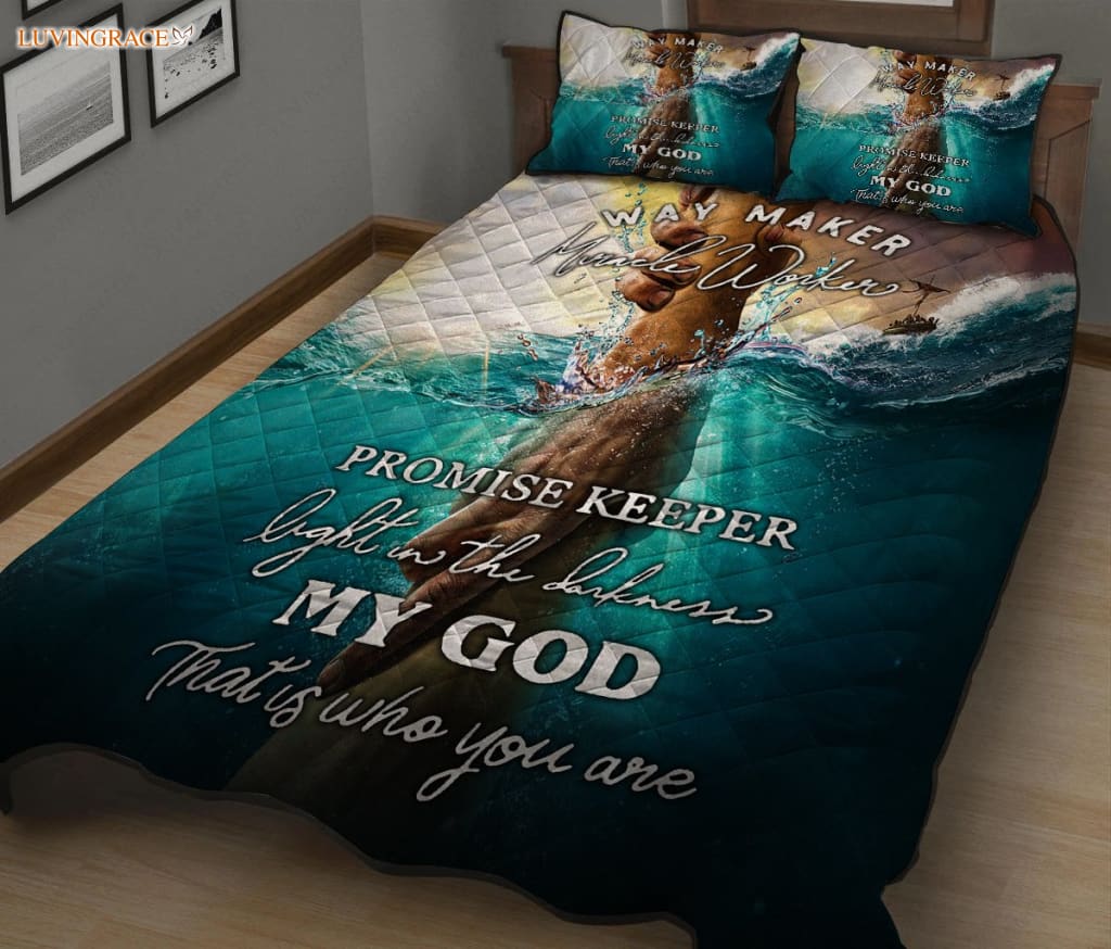 Jesus Saves Christian Quilt Bedding Set