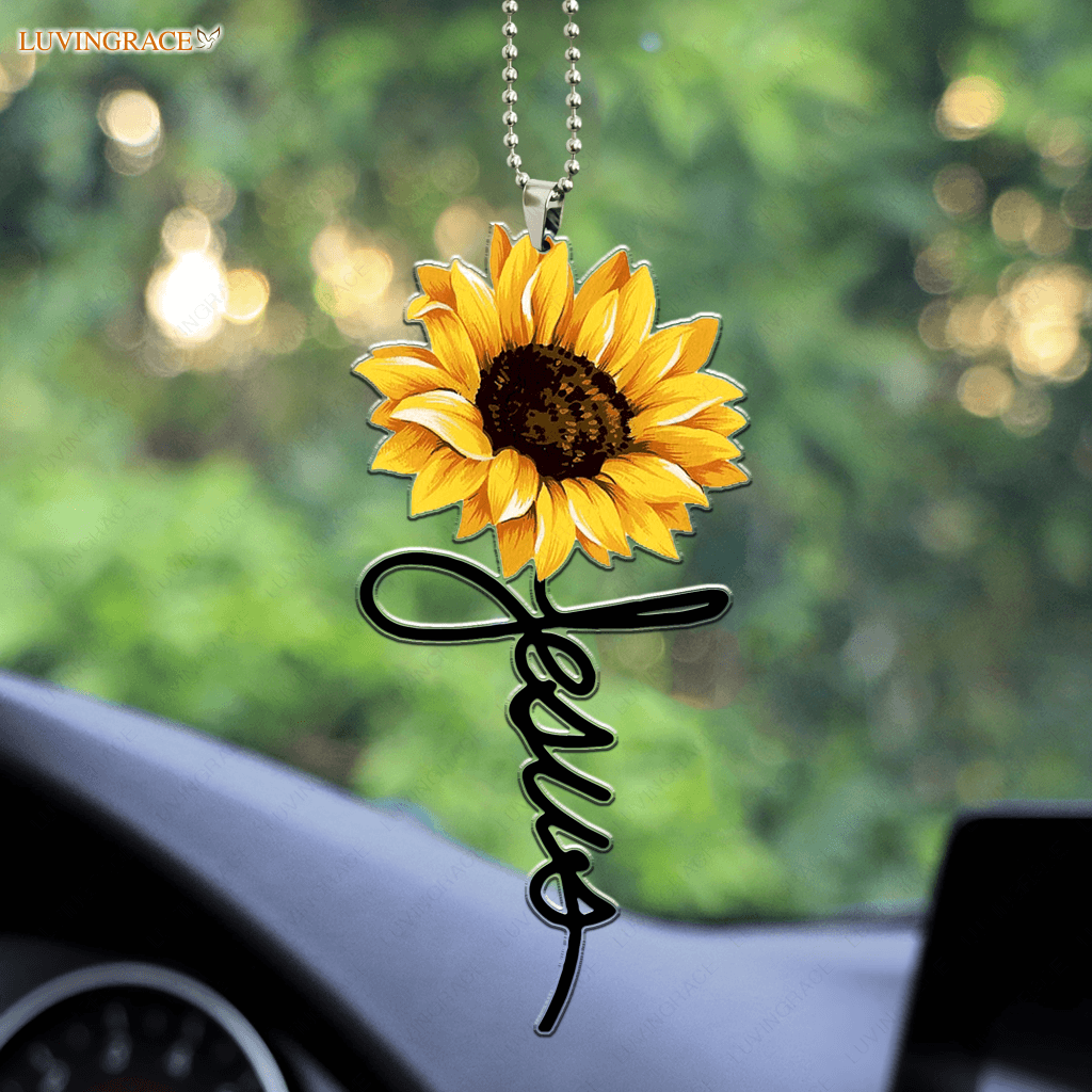 Jesus Sunflower Ornament