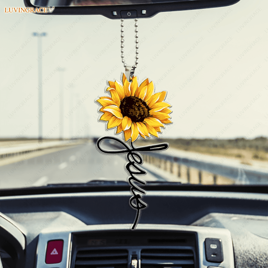 Jesus Sunflower Ornament