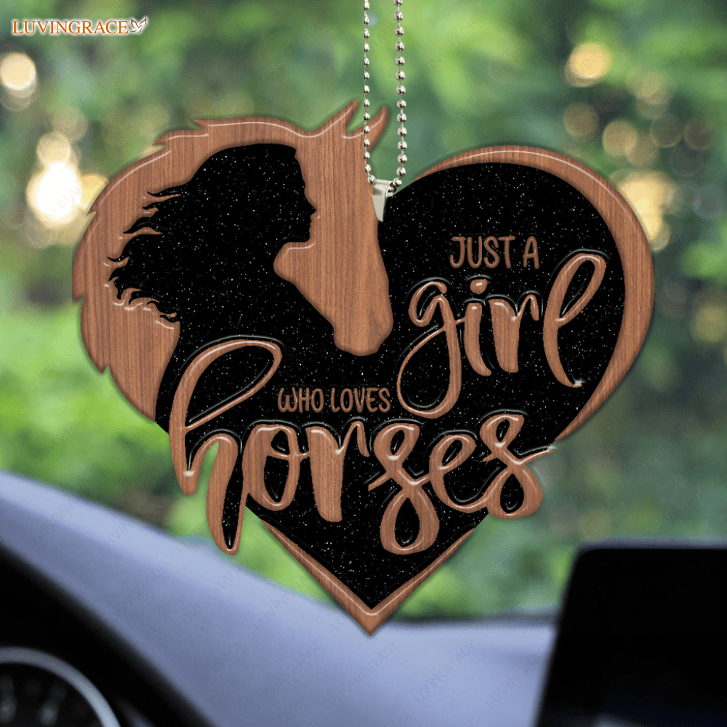 Just A Girl Who Love Horse Heart Ornament